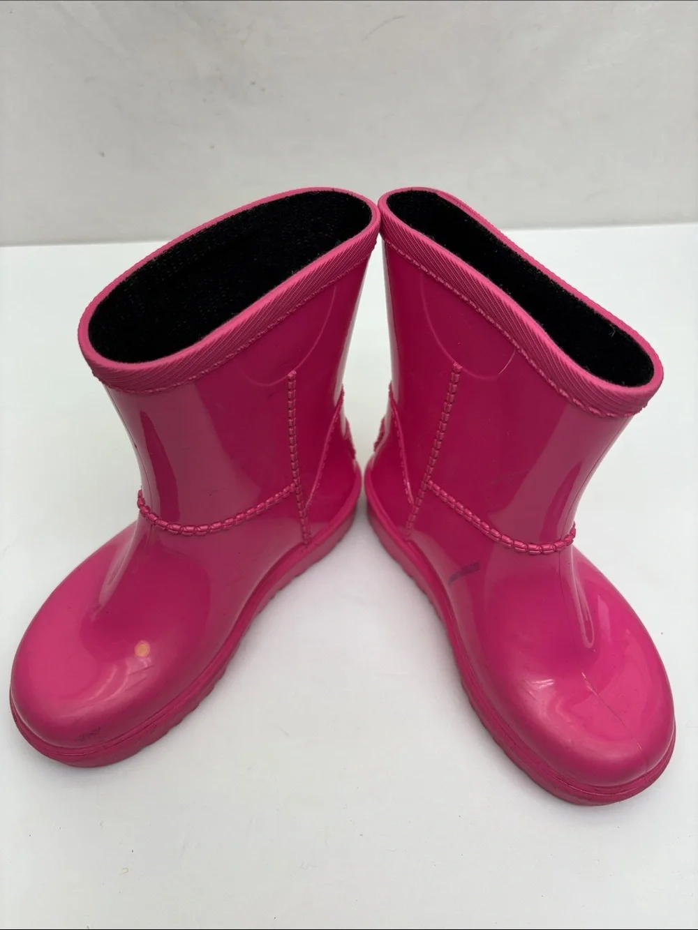 UGG Kids Pink Waterproof Rain Boots, SZ 8 toddler girl, 1(BA)
